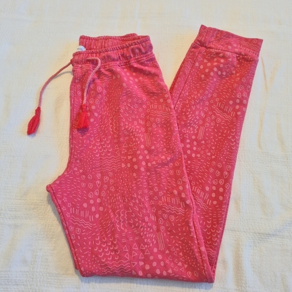 Souris Mini girls size 12 pink jogging pants, cute random prints allover, vguc - Picture 1 of 7